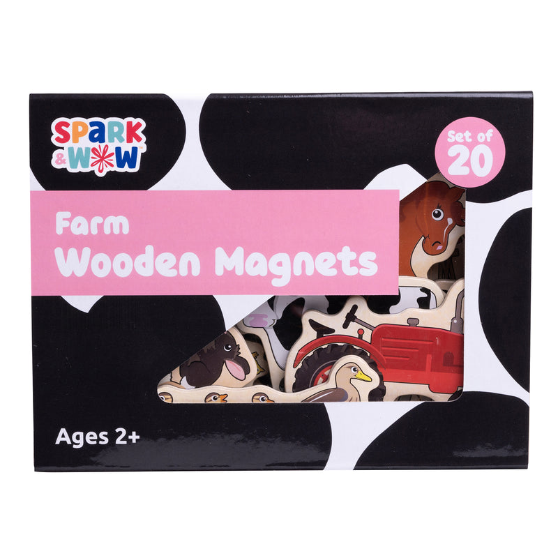 Wooden Magnets Farm 20/st