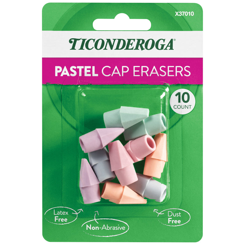 Pastel Cap Eraser, 10 Per Pack, 24 Packs