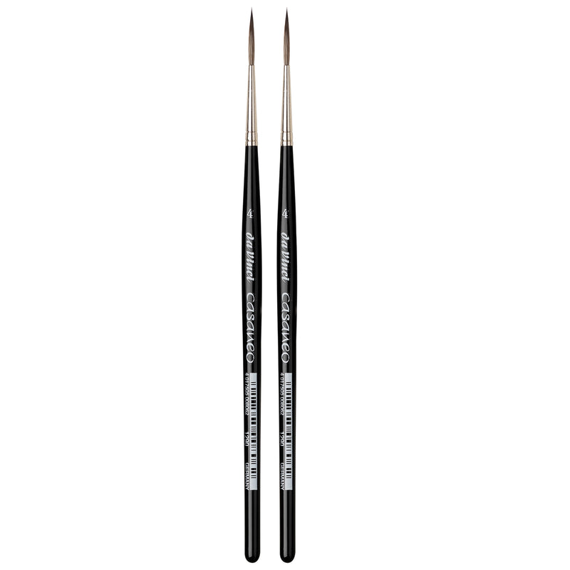 CASANEO Rigger, Extra Soft Synthetics, Watercolor & Acrylic, Liner, Series 1290, Size 4, Pack of 2
