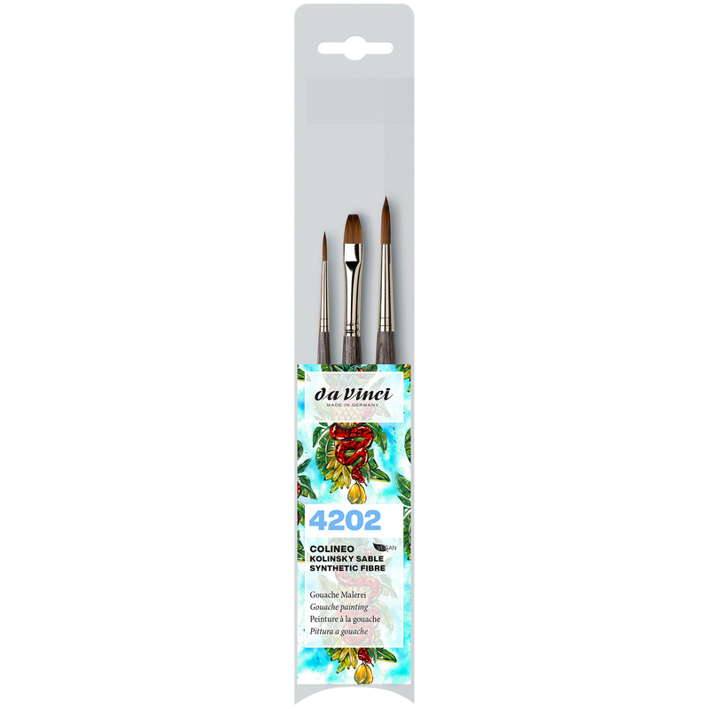 COLINEO Synthetic Red Sable, Gouache, 3 Brush Set