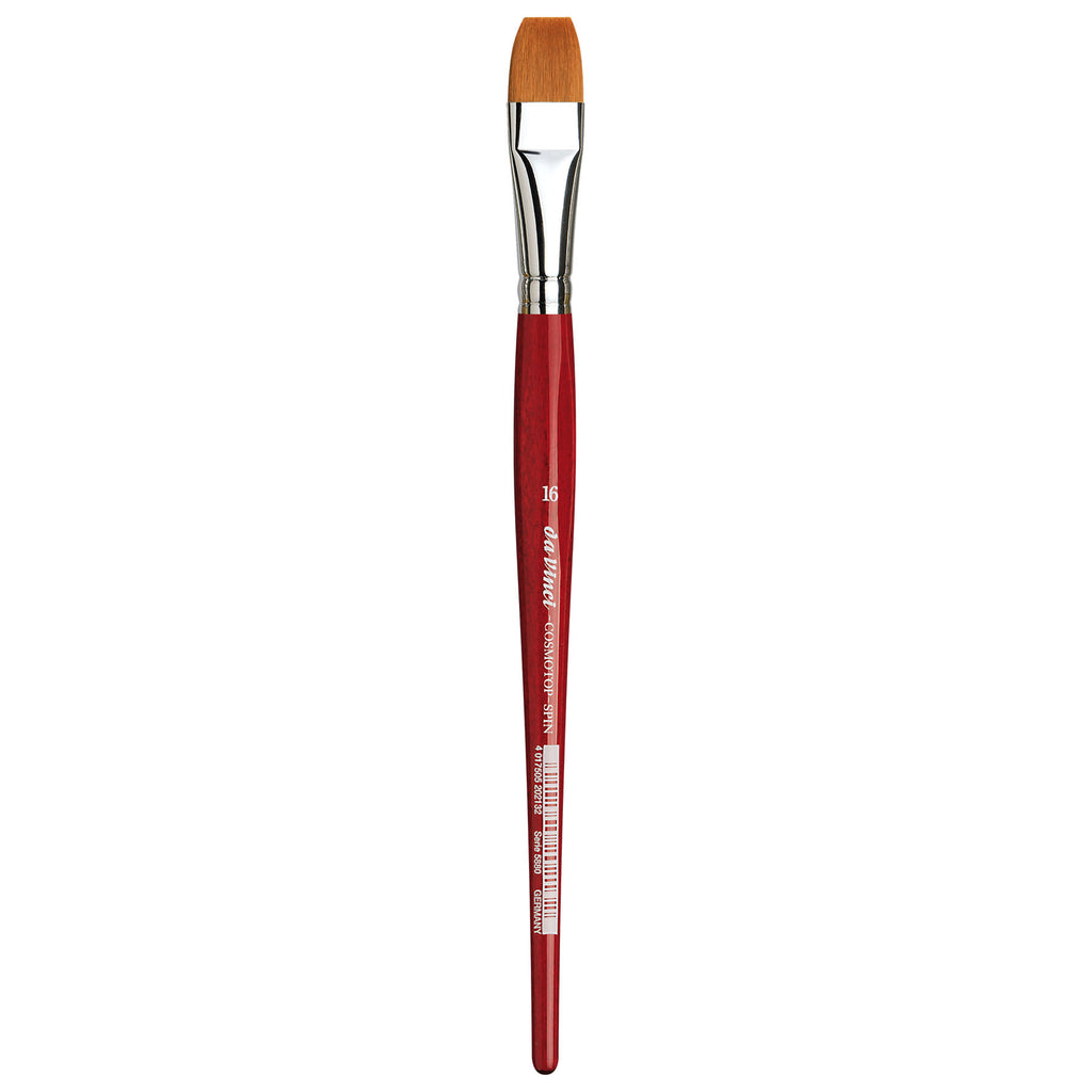 COSMOTOP-SPIN Silkpainting Brush, Synthetic, Watercolor, Flat, Size 16