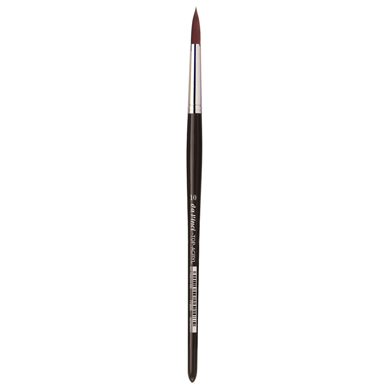 TOP-ACRYL Red-Brown Brush, Synthetic, Acrylic & Oil, Round, Series 7785K, Size 10