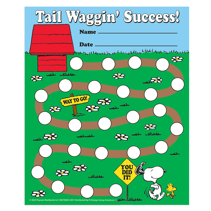 Peanuts Mini Reward Chart W/sticker