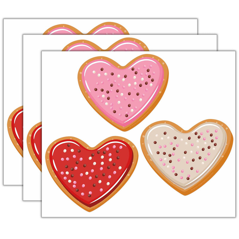 Heart Cookies Paper Cut-Outs, 36 Per Pack, 3 Packs