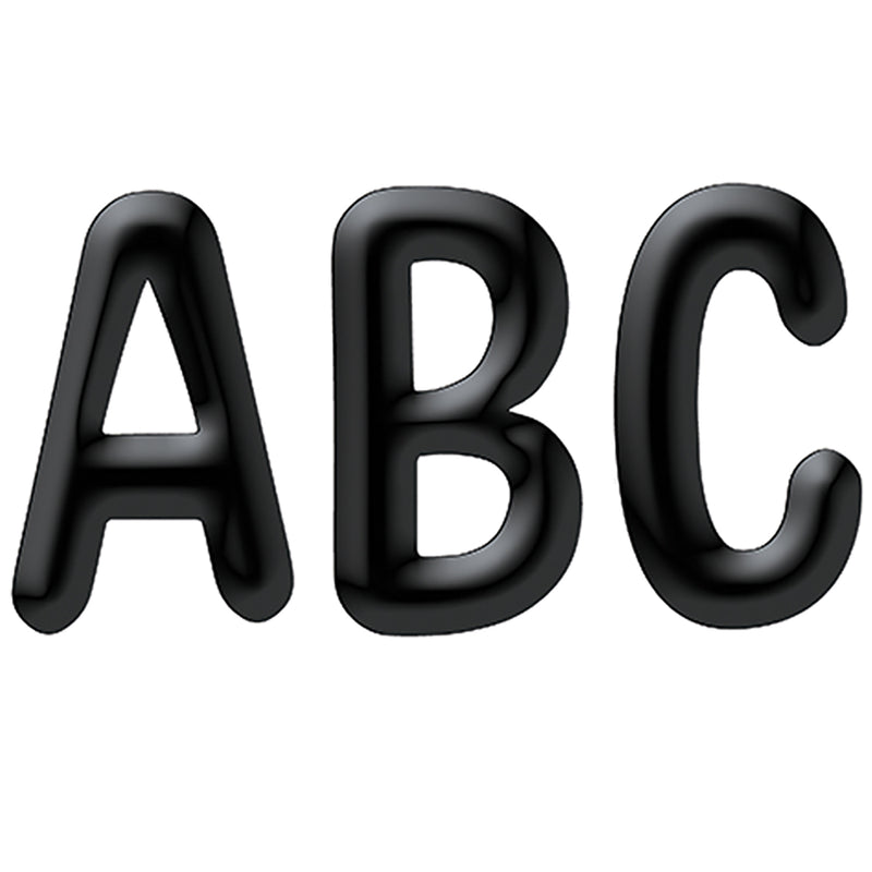Solid Black 4in Deco Letters Color My World