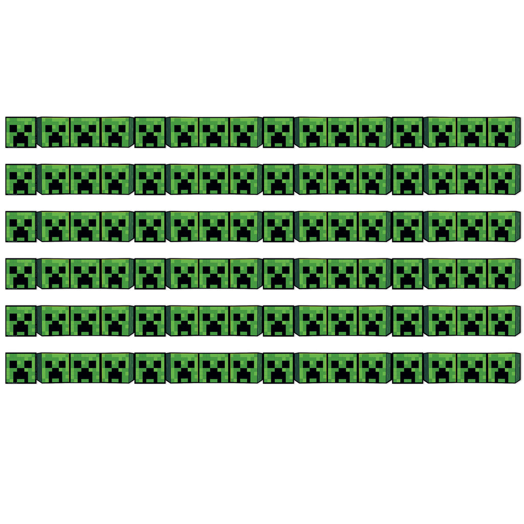 (6 Pk) Minecraft Creeper Wide Trim