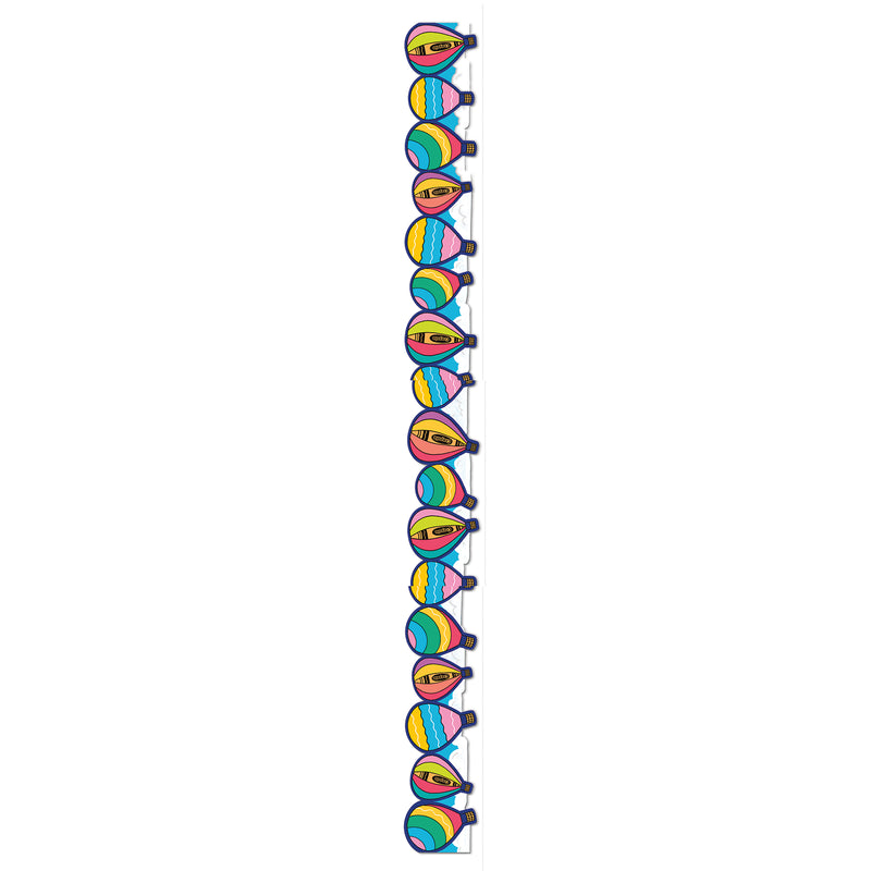 Crayola® Colors of Kindness Hot Air Balloons Extra Wide Die-Cut Deco Trim®, 37 Feet Per Pack, 6 Packs