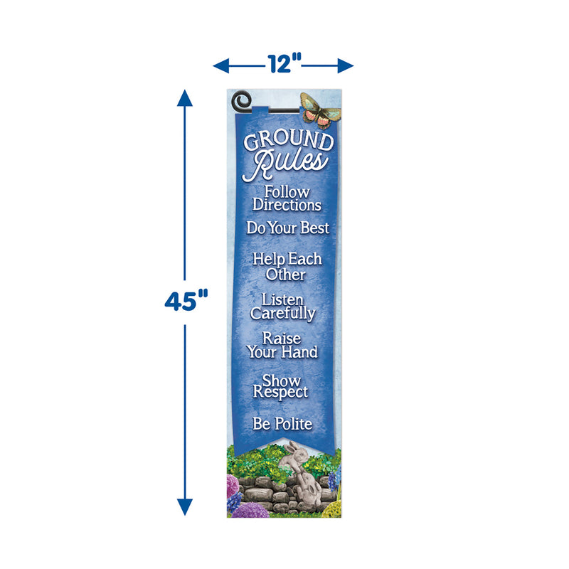 (6 Ea) Ground Rules Banner Vertical