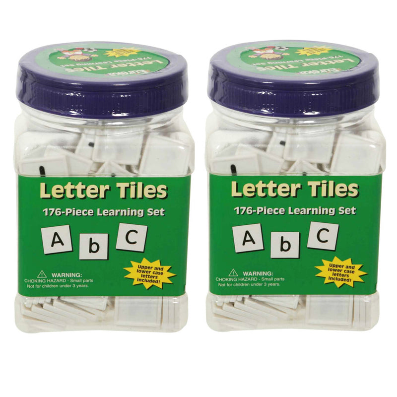 Tub of Letter Tiles, 176 Per Pack, 2 Packs