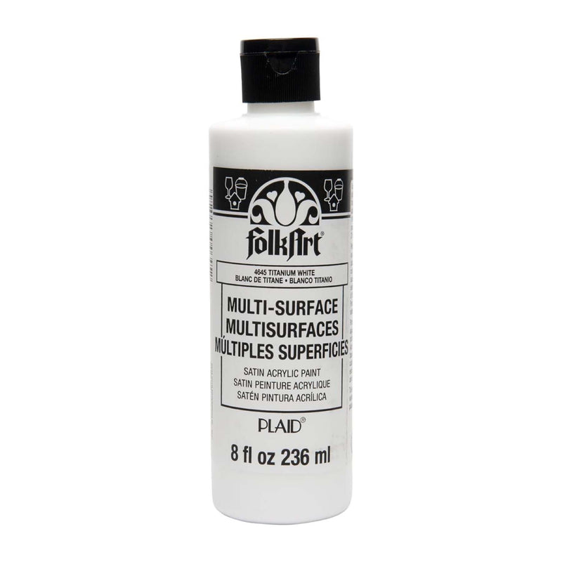 Acrylic Paint Satn Titanium Wht 8oz Folkart Multisurface
