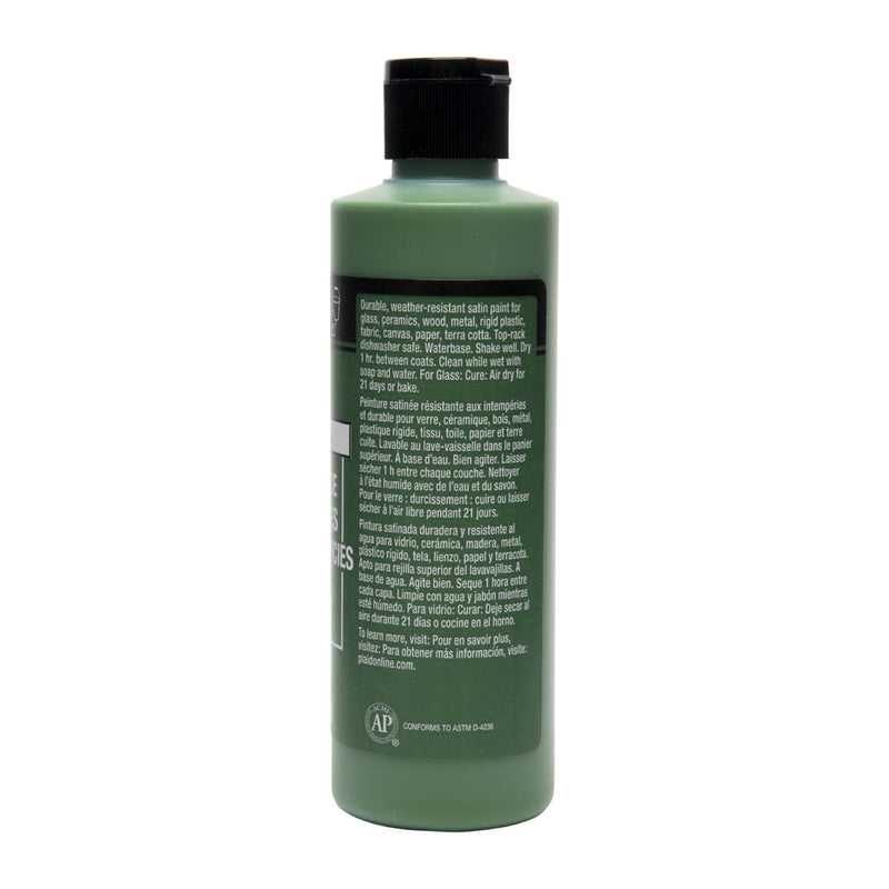 Acrylic Paint Satin Classic Grn 8oz Folkart Multisurface