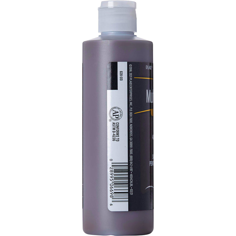 Acrylic Paint Satin Real Brown 8oz Folkart Multisurface
