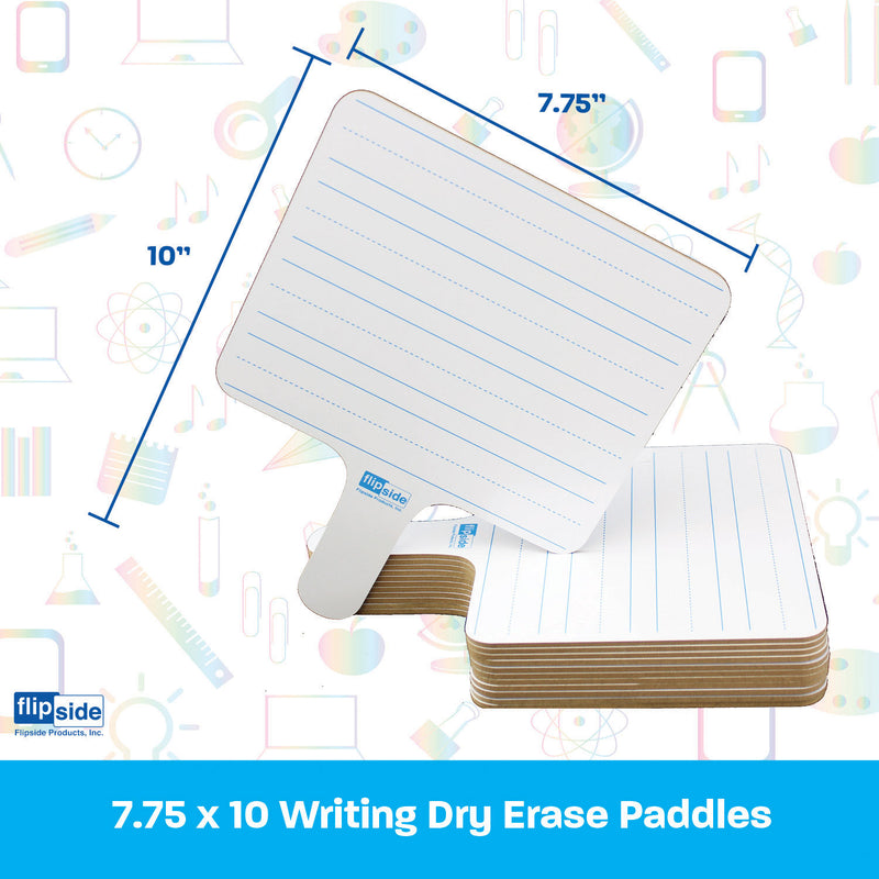 Rectangular Lined Dry Erase Answer Paddle, Class Pack of 24