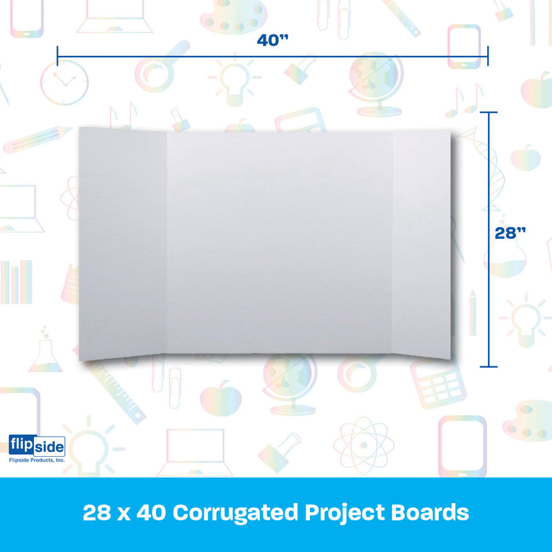 1 Ply Project Board, White, 28" x 40", Bulk Pack of 18