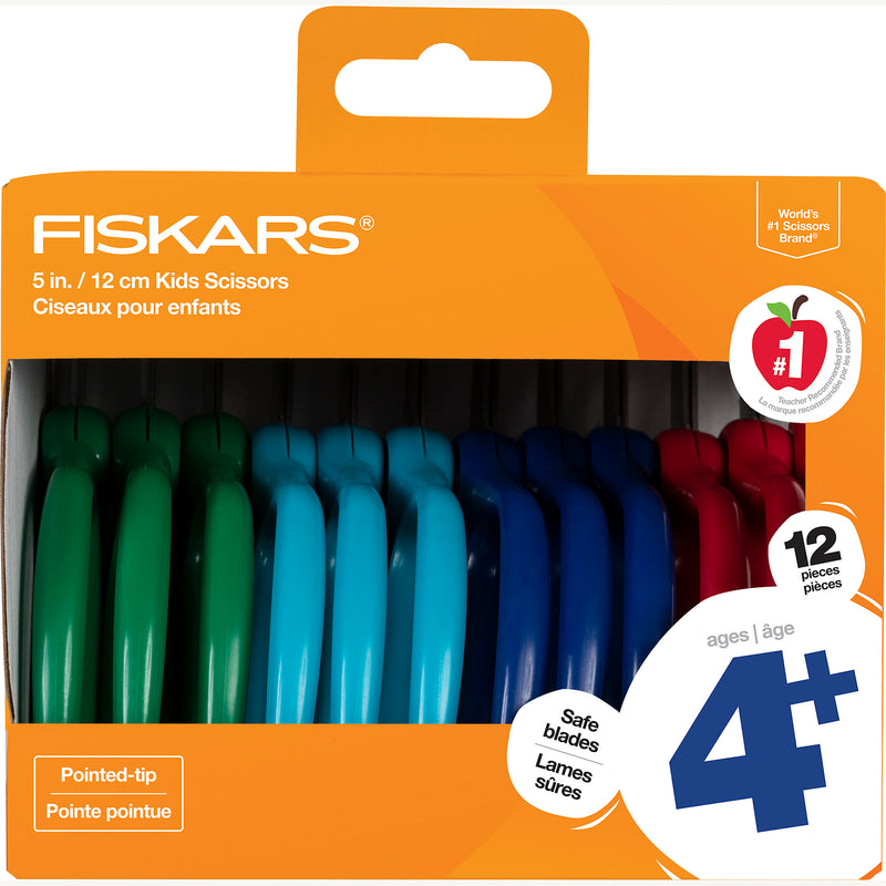 Kids Scissors Classpack 5in 12pk Pointed