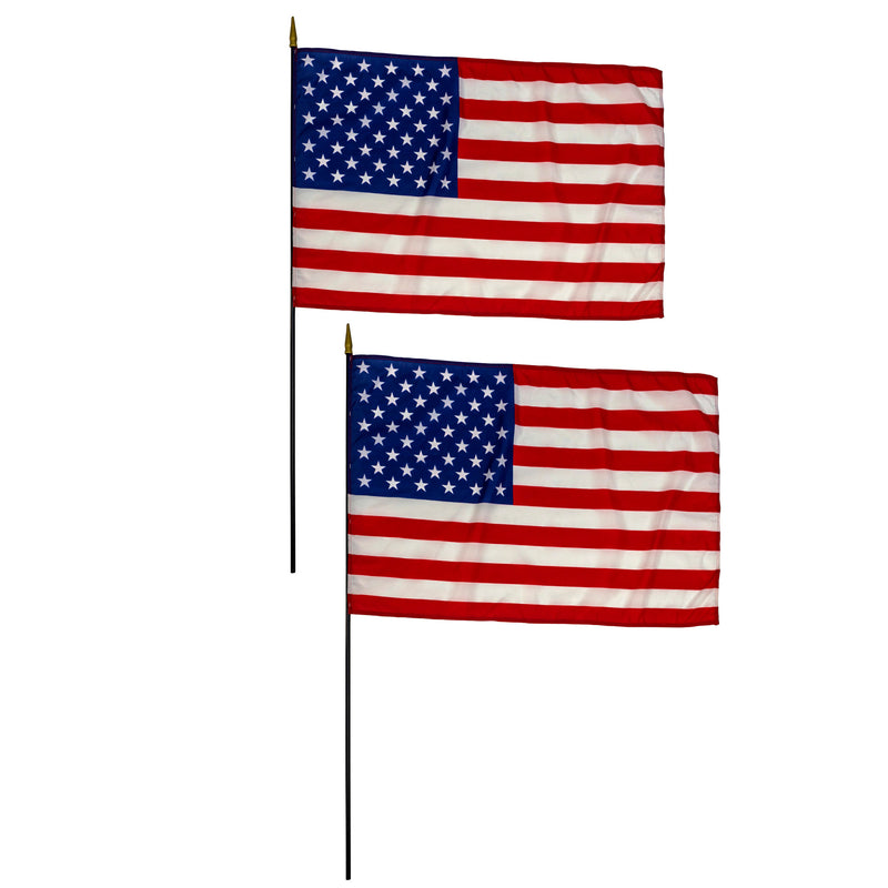 Nylon U.S. Classroom Flag, 24" x 36", Pack of 2