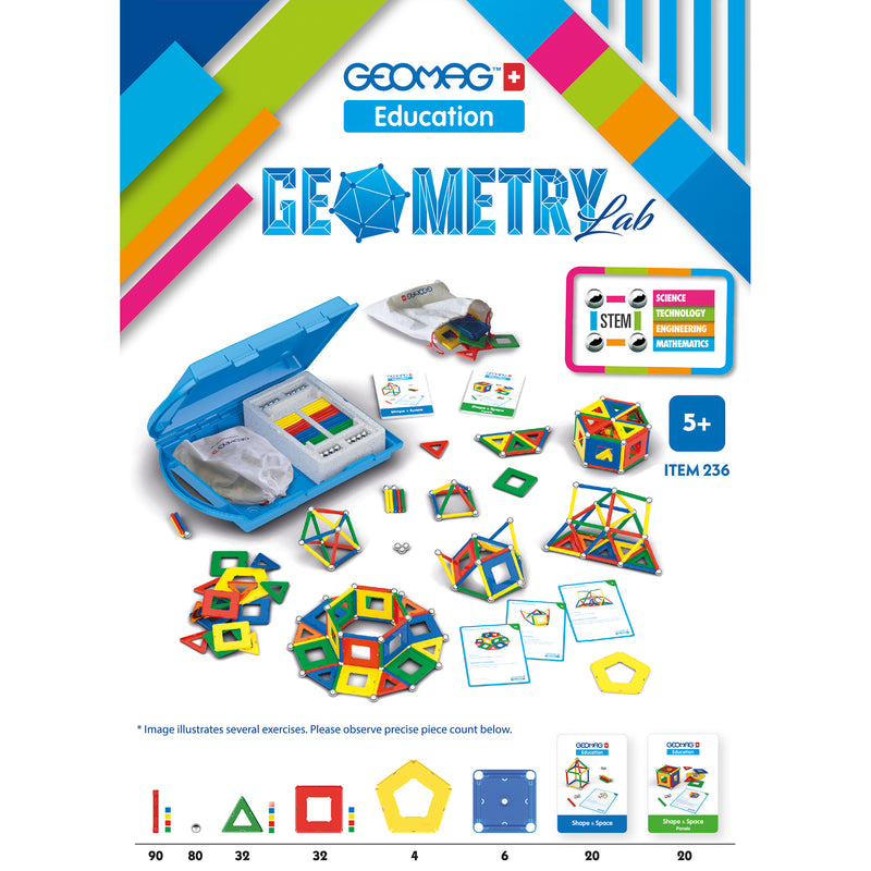 Geomag™ Geometry Lab Recycled, 244 Pieces