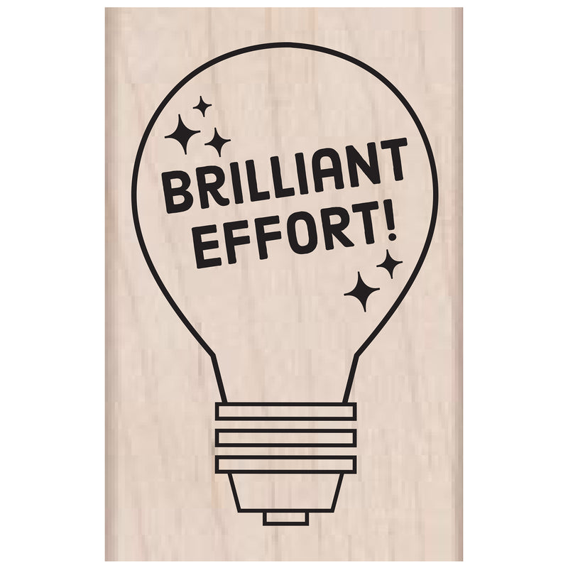 Brilliant Effort Wood Stamp