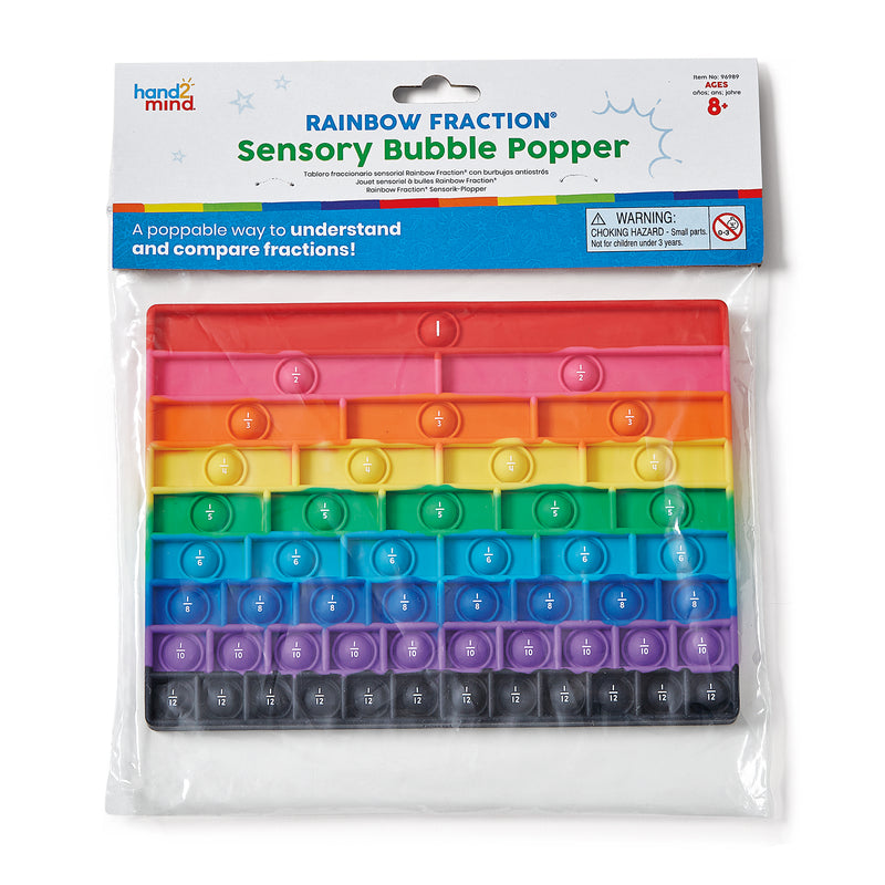 Fraction Sensory Bubble Popper Rainbow