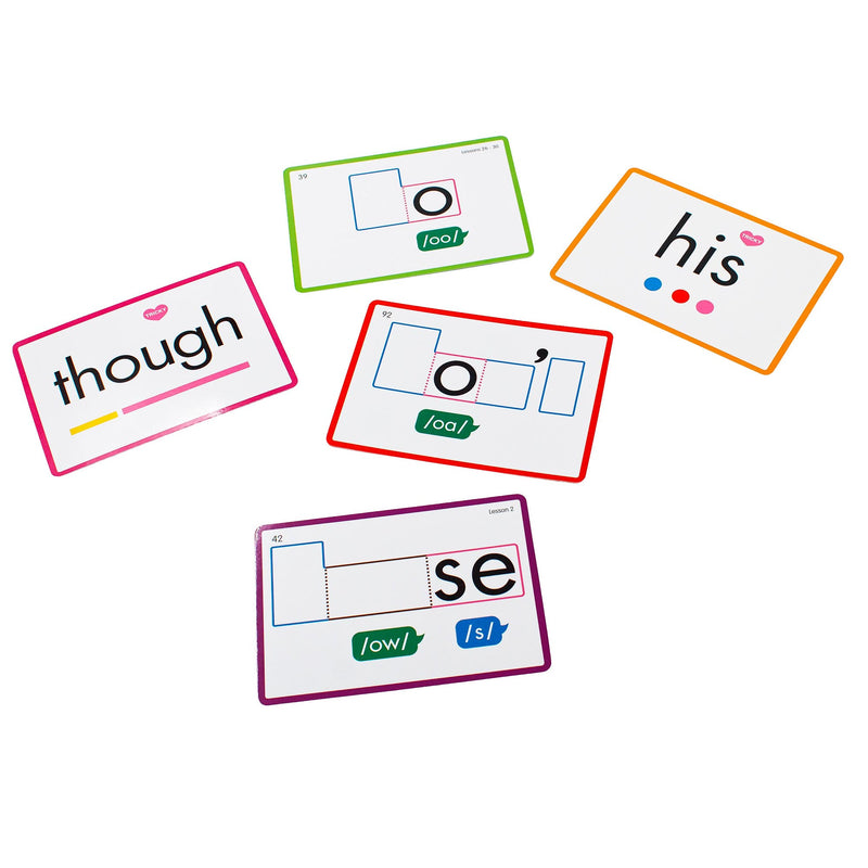 Rainbow Phonics Heart Word Cards, Common Exception Words