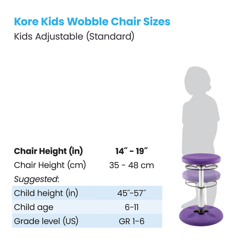 Kids Adjust Chair 14-19in Purple