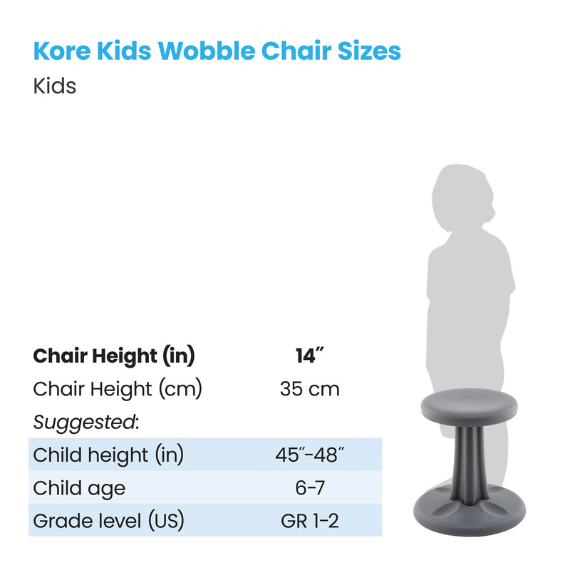 Kids Wobble Chair 14in Grey