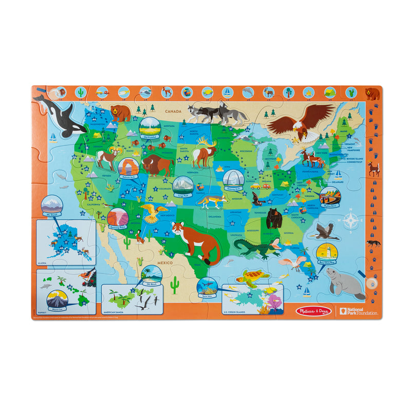 National Parks Floor Puzzle - U.S.A. Park Map