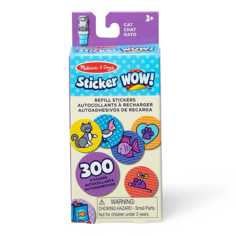 Sticker WOW! Refill Stickers - Cat - 300 Stickers Per Pack, 6 Packs