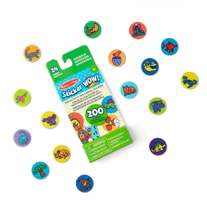Dinosaur Mini Pad W/stickers Sticker Wow