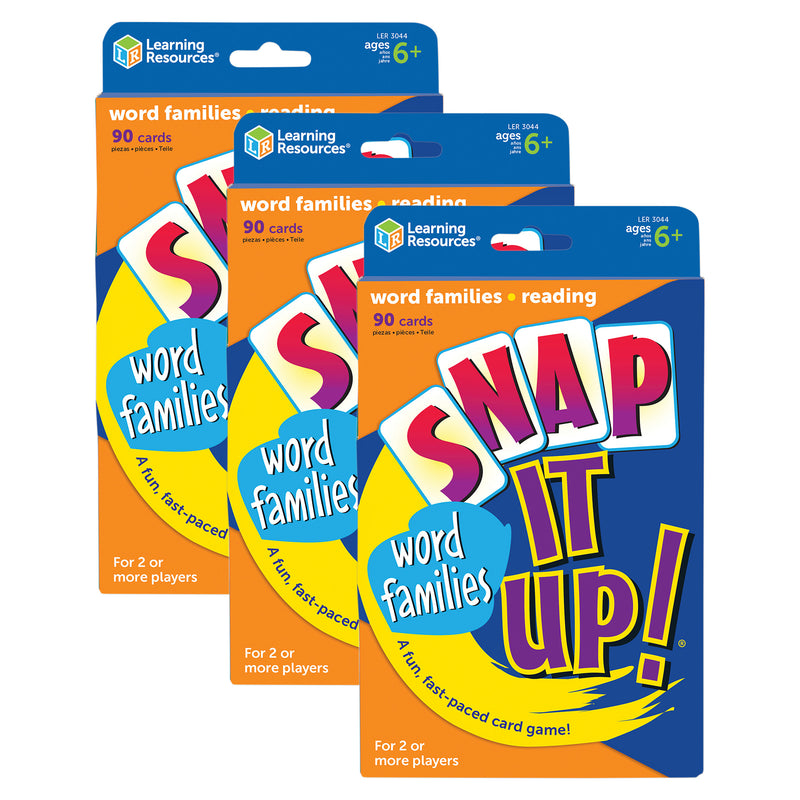 Snap it Up!® Card Games, Phonics & Reading: Word Families, Pack of 3