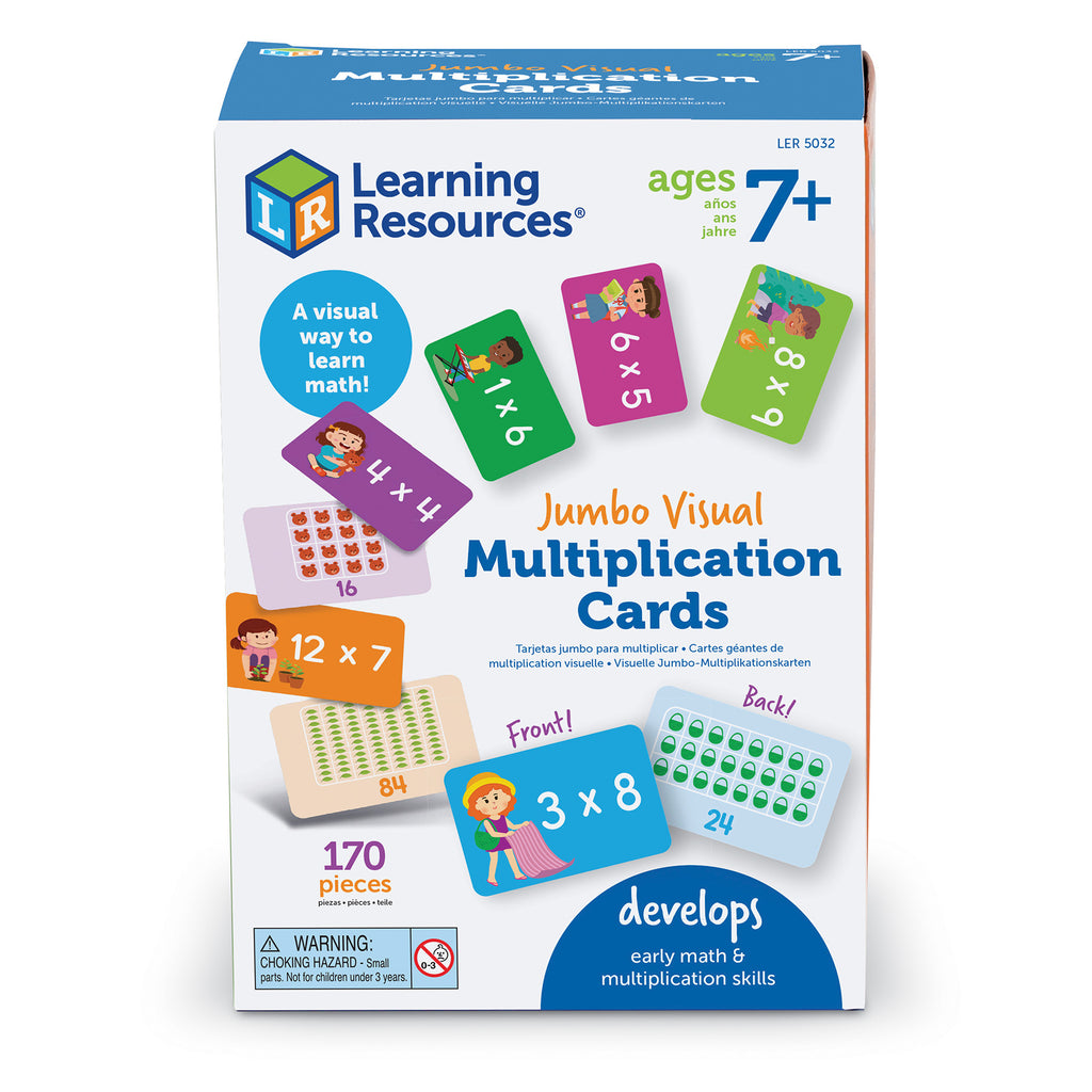 Jumbo Visual Multiplication Cards, 170 Pieces