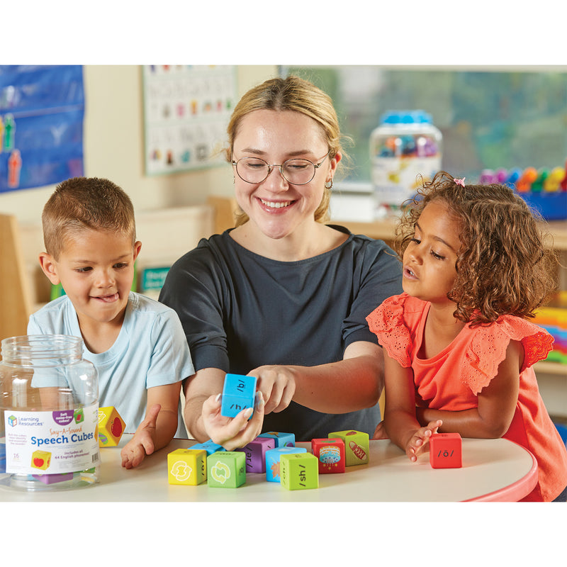 Say-a-Sound™ Speech Cubes, 16 Pieces