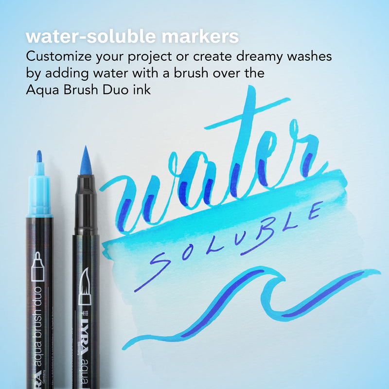Aqua Brush Duo Dual Tip Marker Set, Assorted Colors, 24 Pieces