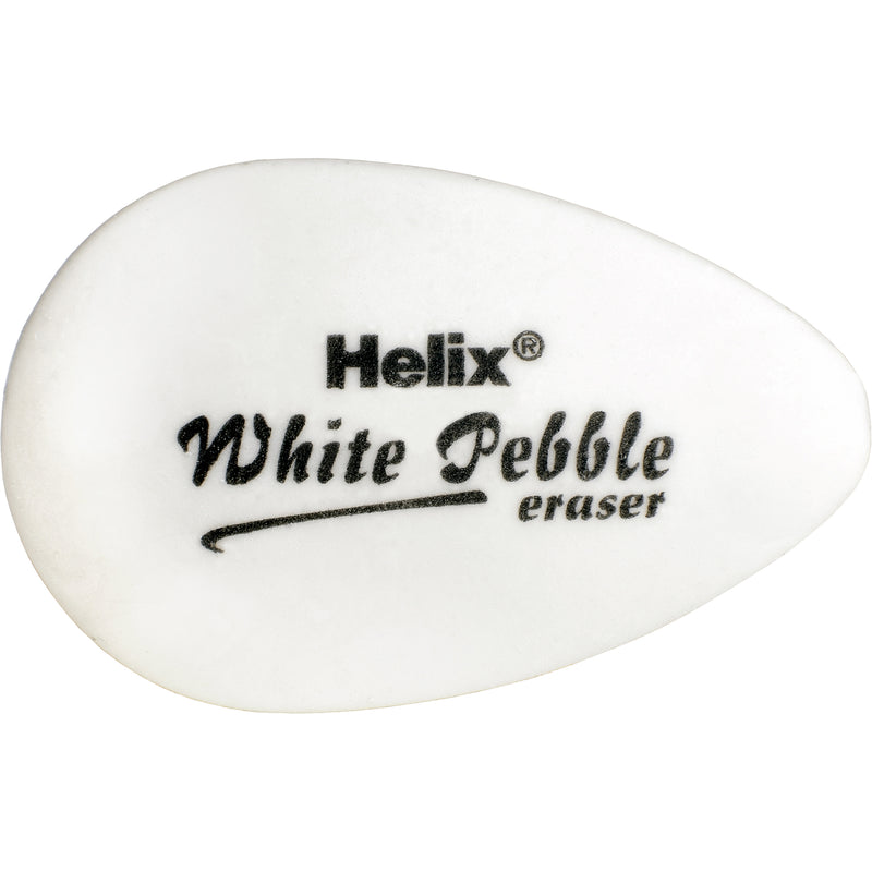 White Pebble Eraser, White, 2 Per Pack, 20 Packs