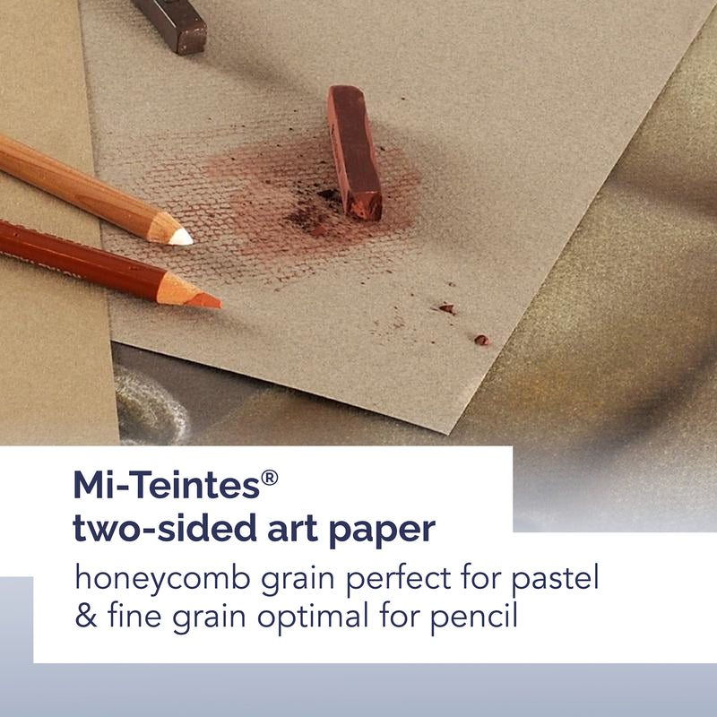Artist Series Mi-Teintes Pastel Pad, Earth Tones, Foldover Binding, 24 Sheet, 12x16 inch, 1 Count