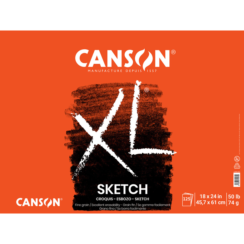 XL Series Sketch Pad, Foldover Binding, 25 Sheet, 18x24 inch, 1 Count