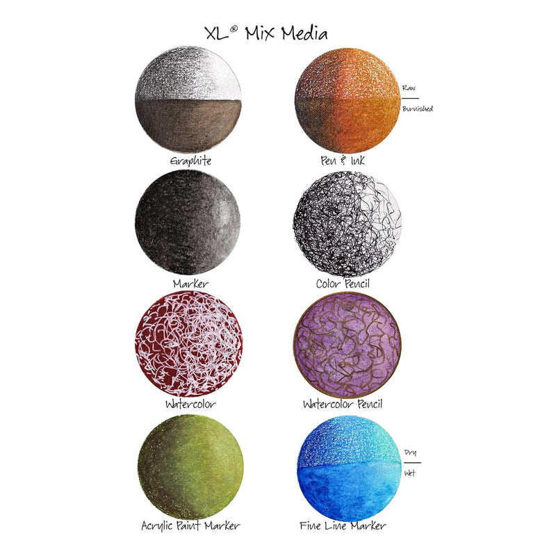 Xl Mixed Media Pad Side 5.5x8.5in 60 Sheets