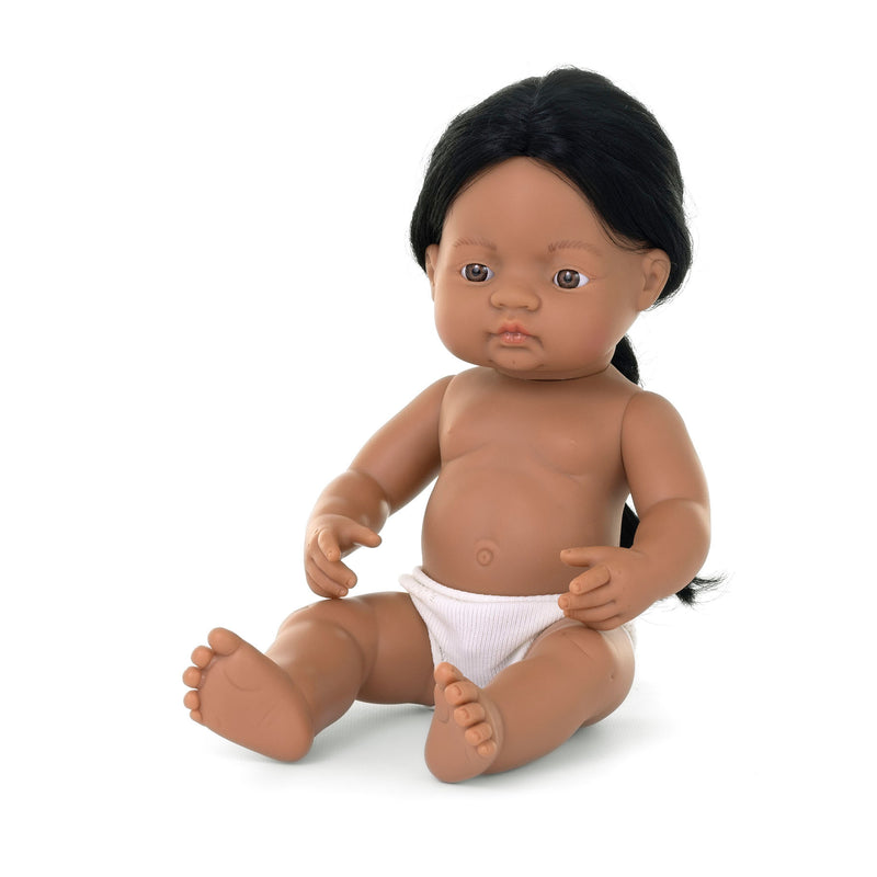 Anatomically Correct 15" Baby Doll, Native American Boy