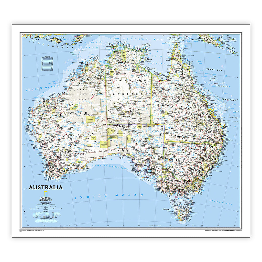 Australia Wall Map 30 X 27