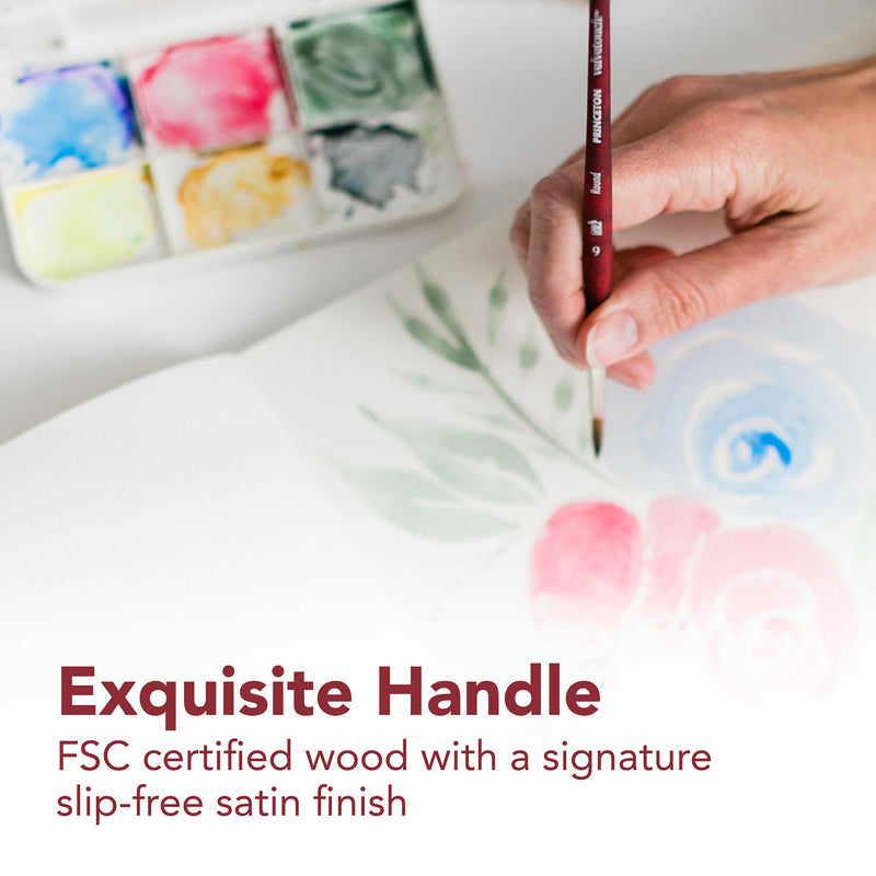 Velvetouch Flat Shader Brush Size 8 Series 3950 Short Scarlet Handle