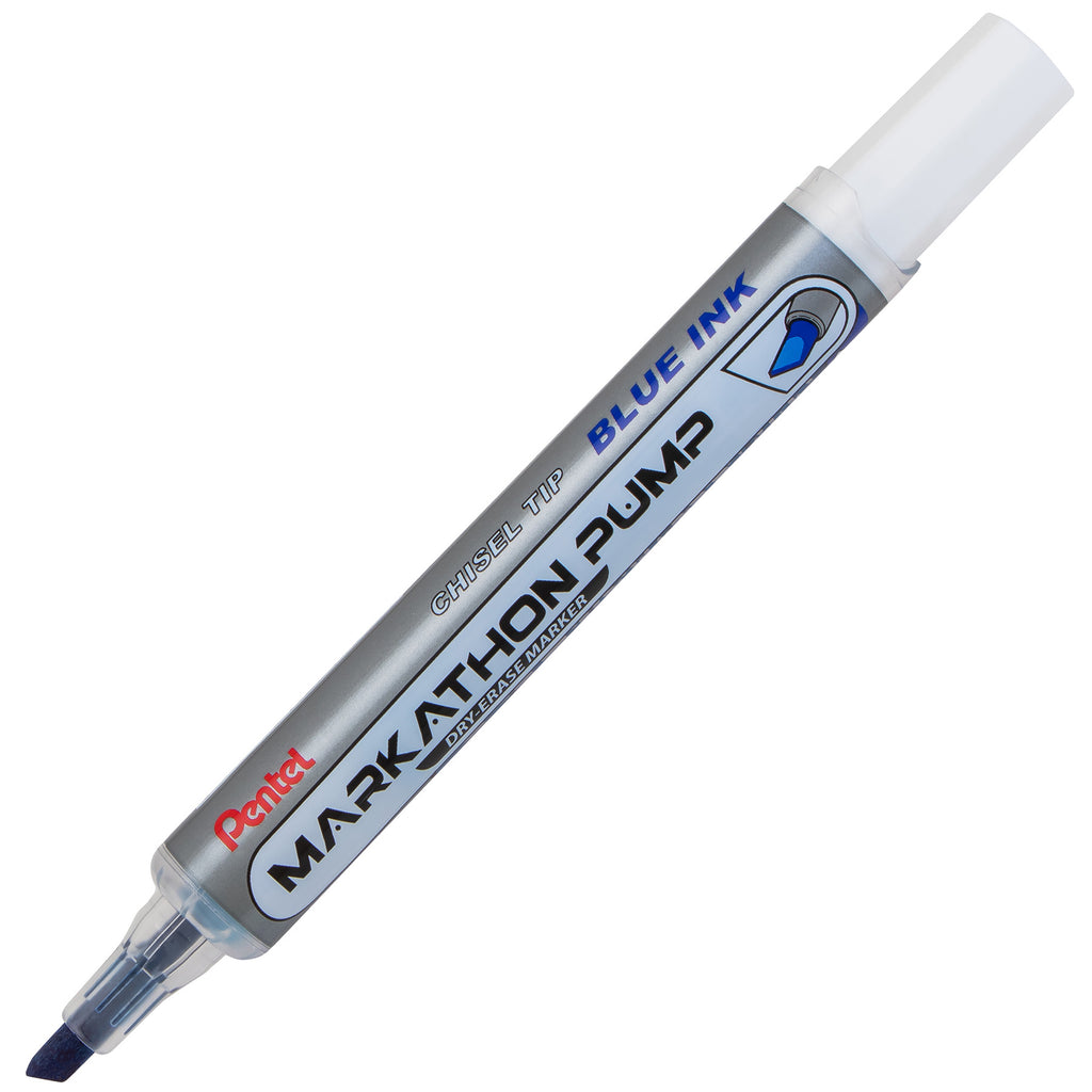 Markathon Pump Dry Erase Marker Blu 1 Dozen Chisel Tip