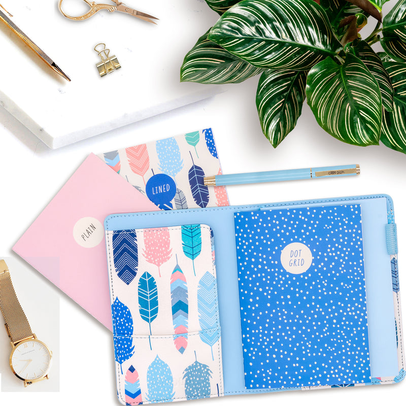 Sky Blue Notebook & Passport Holder A6