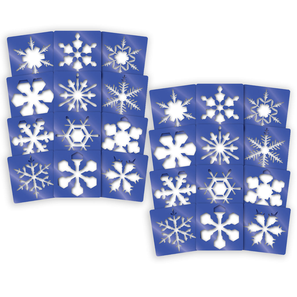 Super Snowflake Stencils, 12 Per Pack, 2 Packs