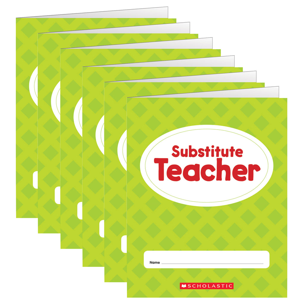 (6 Ea) Substitute Teacher Folder