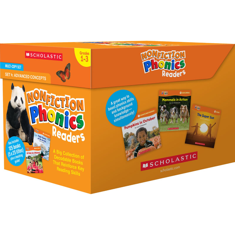 Nonfiction Phonics Readers Set 4: Advanced Concepts, Multiple-Copy Set, 125 Books