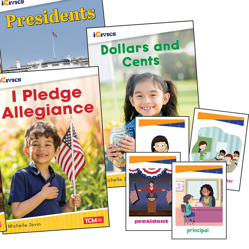 iCivics Grade K: Leadership & Responsibility 5-Book Set + Game Cards