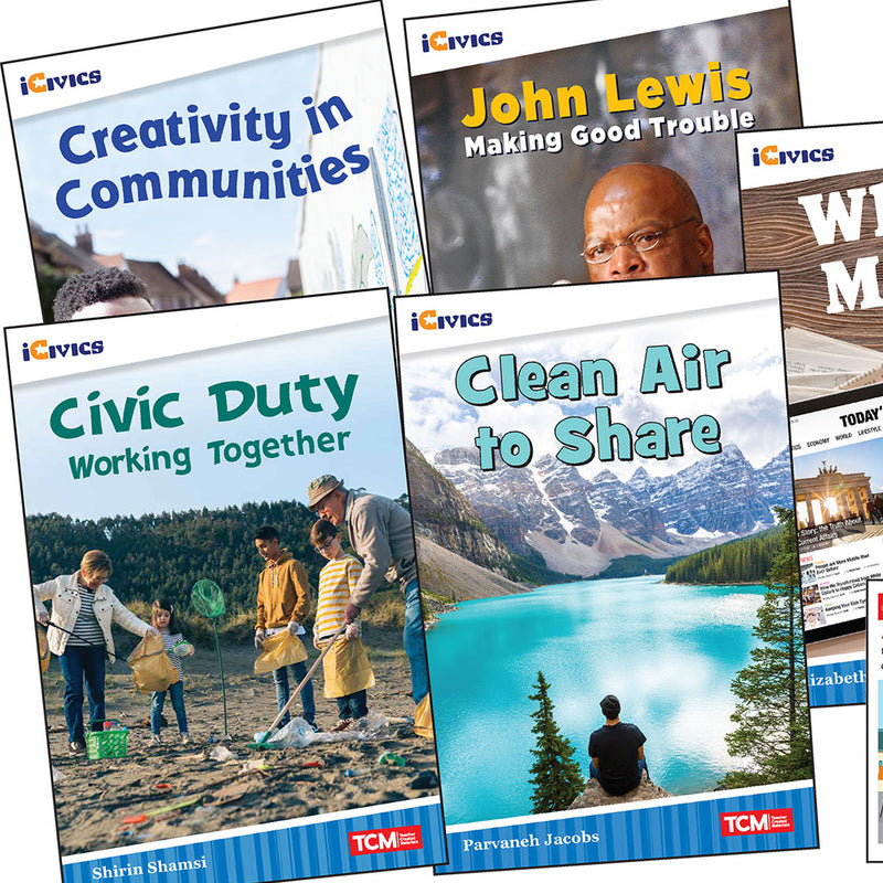 iCivics Grade 3: Community & Social Awareness 5-Book Set + Game Cards
