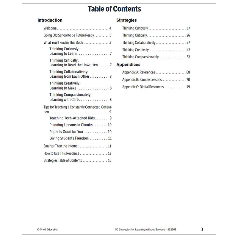 50 Strategies Learning W/out Screen