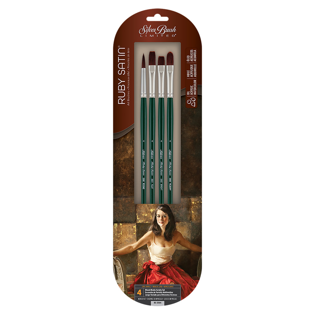 Ruby Satin® 4-Piece LH Brush Set