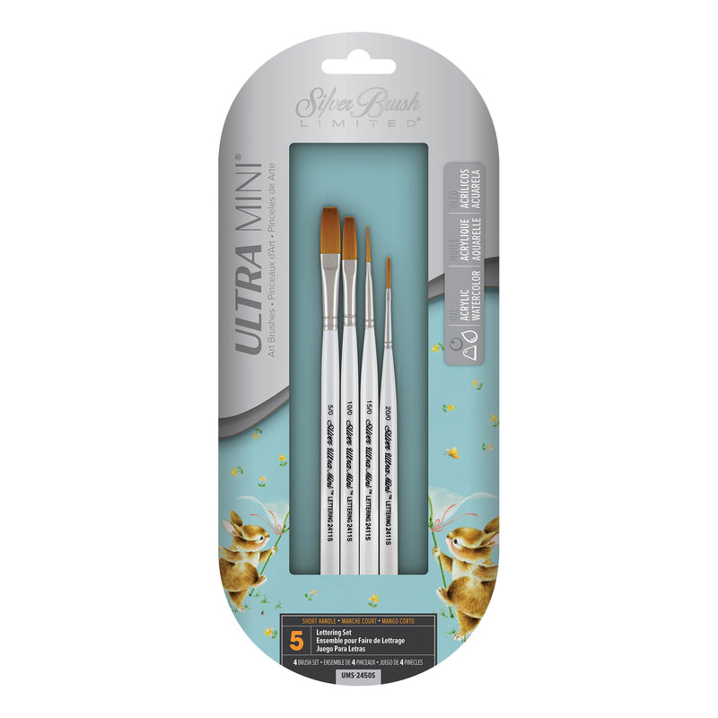 Ultra Mini® Lettering, 4 Brushes